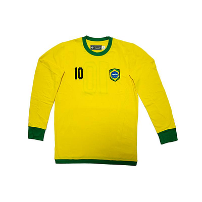 NTERNATIONAL FOOTBALL SHIRTS - BRAZIL  F/SLV