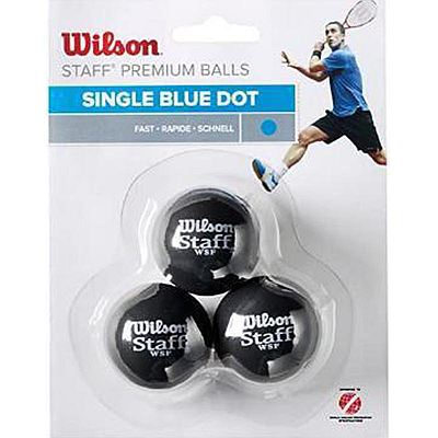WILSON STAFF SQUASH 3 BALL BLU DOT-