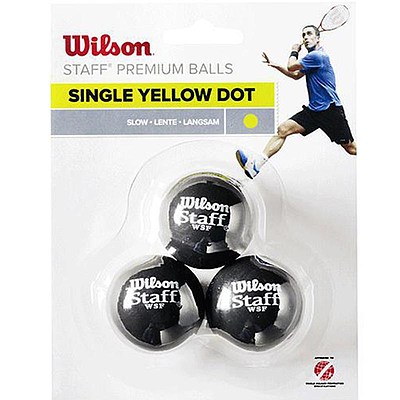 WILSON STAFF SQUASH 3 BALL YEL DOT-