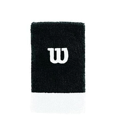 WILSON EXTRA WIDE WRISTBAND BK/WH/WH OSFA-
