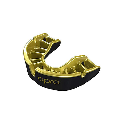 Self-Fit Gold Adult Mouthguard - Black/Gold