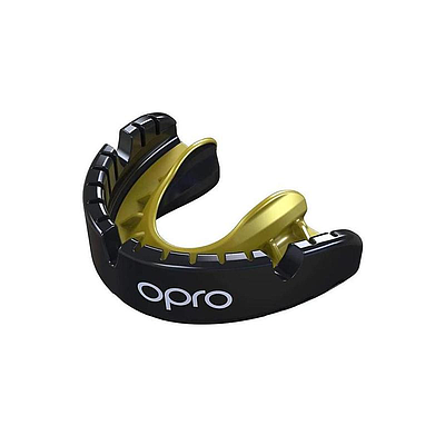 Self-Fit Gold Mouthguard for Braces - Black/Gold