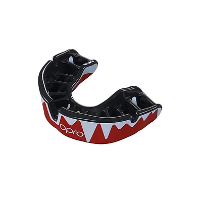 Self-Fit Platinum Adult Mouthguard - Fangz - Red/Black/Silver