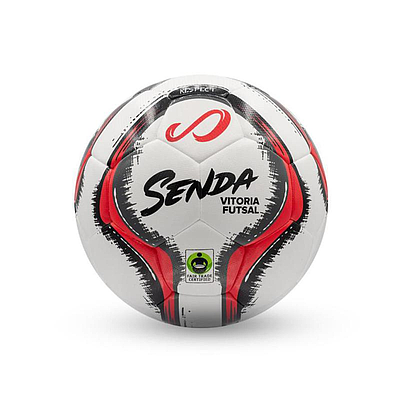 Vitoria Match Futsal DuoTech Ball - Size 4, Red/Gray
