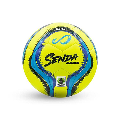 Amador Training Soccer Ball, Yellow/Light Blue
