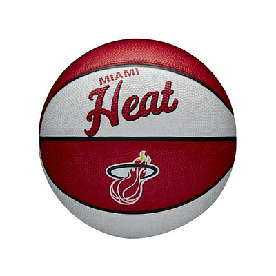 WILSON NBA TEAM RETRO BSKT MINI MIA HEAT SILVER-