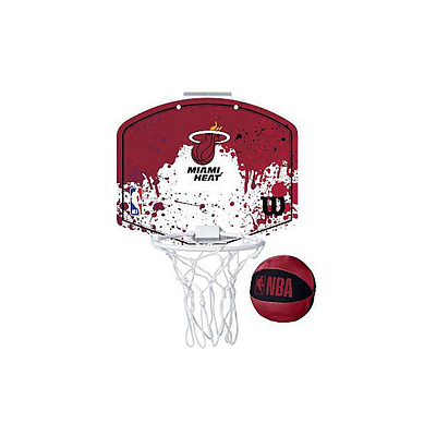 WILSON NBA TEAM MINI HOOP MIA HEAT SILVER-